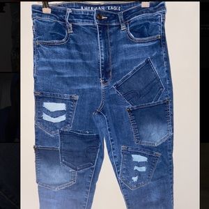 Custom Stacked Jeans w pocket design